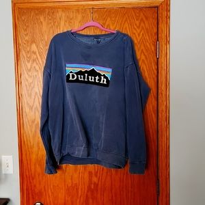 Women's dusty blue stitched sweatshirt,  size xl by Vintage Collection.